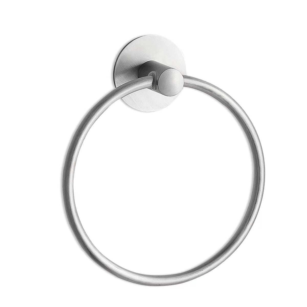 Besteffie Adhesive Towel Ring Wall Mount Hand Towel Ring Self Adhesive Towel Hanger Premium Sus304 Stainless Steel Rustproof Bru