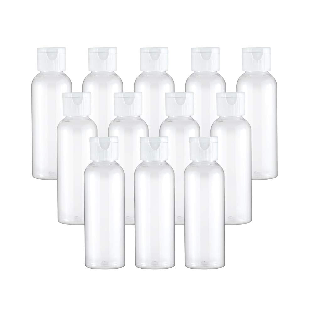 Tancano Plastic Travel Bottles, Clear 3.4Oz/100Ml Empty Lotion Bottle Small Squeeze Bottle Containers With Flip Cap For Shampoo
