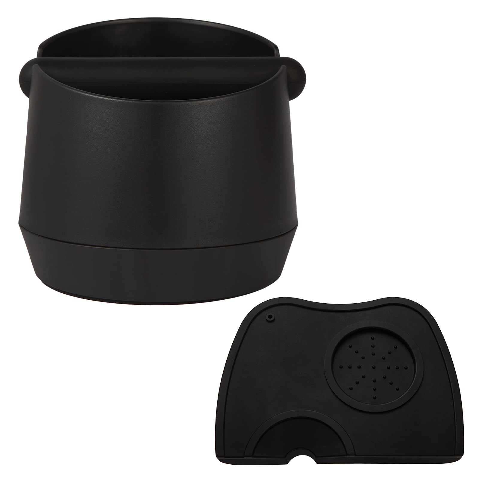 Iaosen 6 Inch Large Capacity Design Espresso Knock Box Tamping Mat Espresso Machine Accessories Set Of 2 With Removable Knock Ba