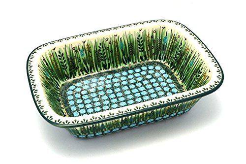 Polish Pottery Baker  Rectangular with Grip Lip  Unikat Signature U803