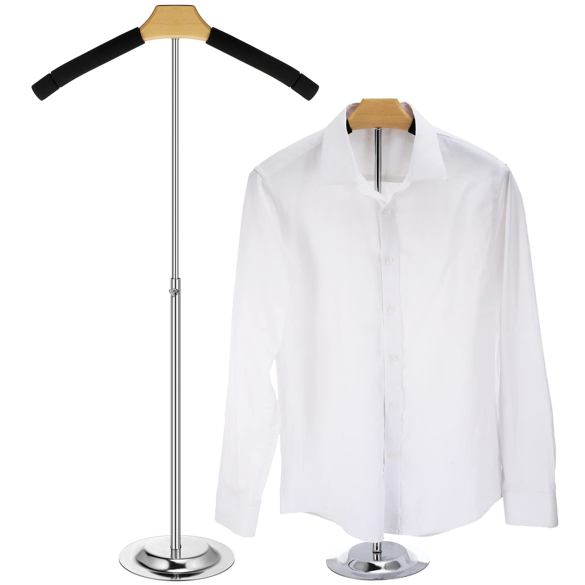 Qunclay Adjustable T Shirt Display Flexible Shoulder Stand Shirt Rack ...