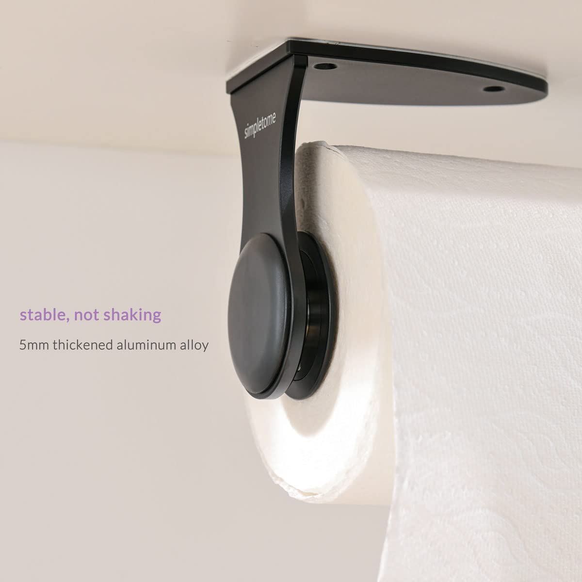 Simpletome One Hand Simply Tear Paper Towel Holder Under Cabinet Wall Mount Adhesive Or Drilling Stainless Steel Aluminum Alloy