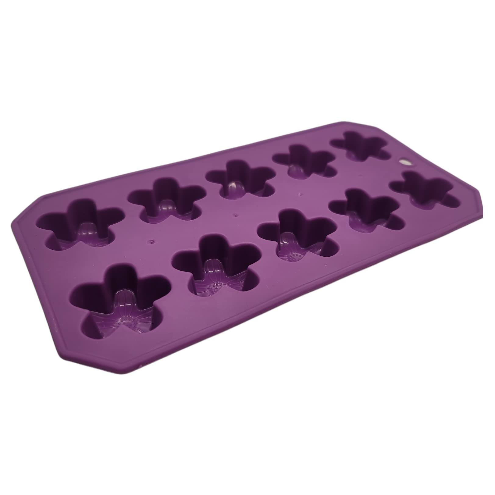 Handy Housewares Flexible Thermoplastic 10-Cube Ice Cube Tray - Fun Flower Shapes (1 Pack)