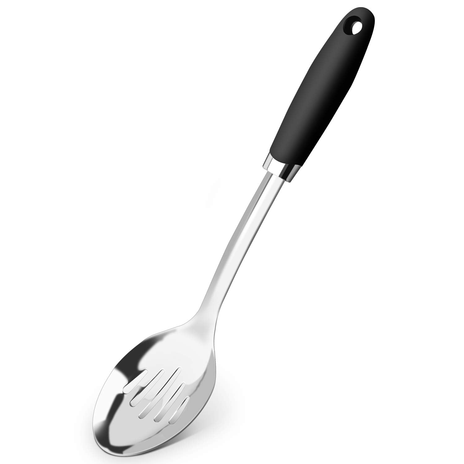 Brushed Stainless Steel Non-Slip Ergonomic Handle Spoon