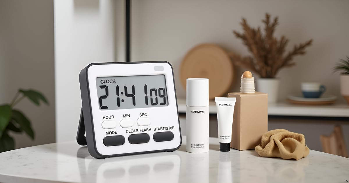 Aerys Digital Kitchen Timer & Stopwatch, Large Digit Countdown, Loud Alarm With Back Stand, Ideal For Cooking, Baking, Study Tab