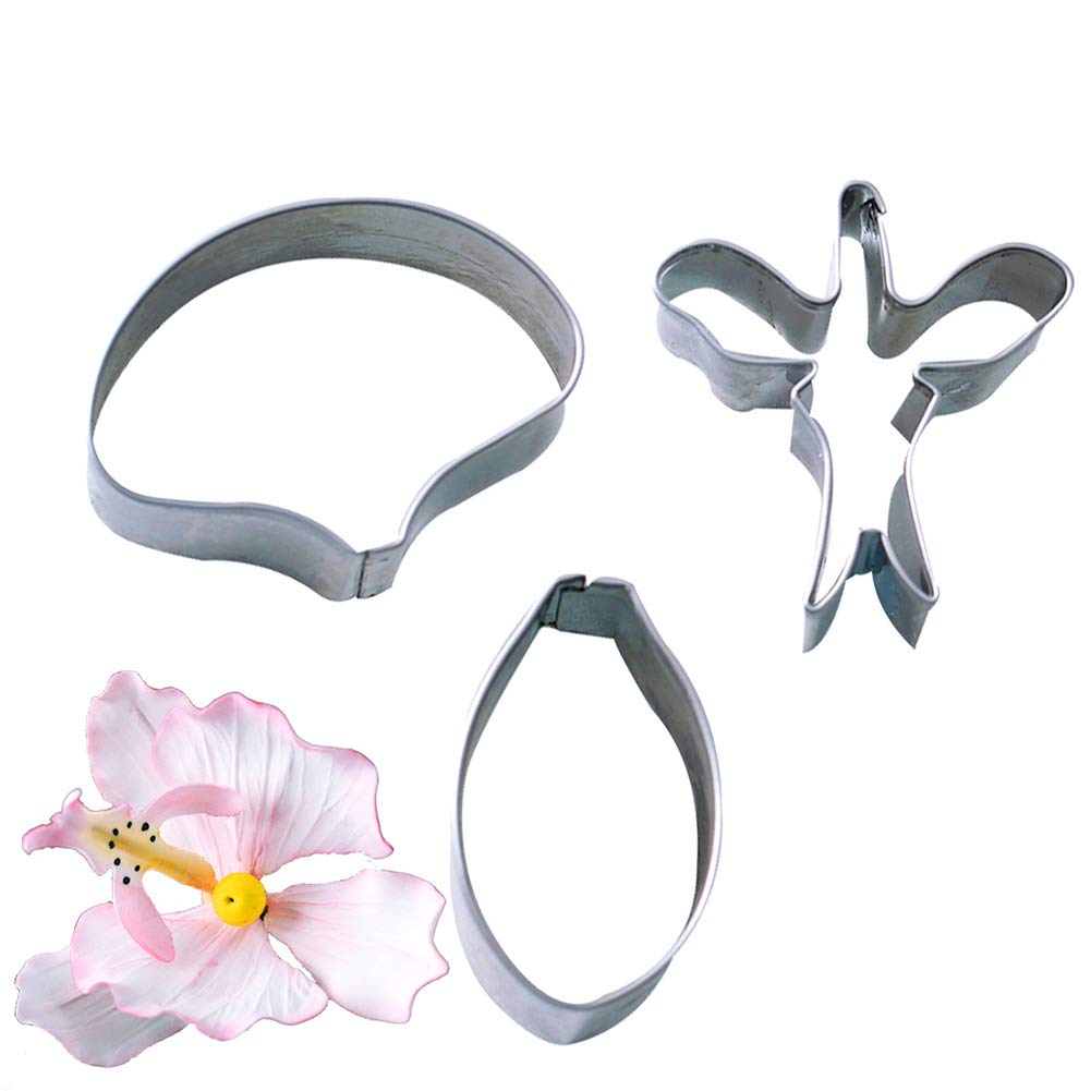 3Pcs/Set Butterfly Orchid Sugar Flower Cutter Set Fondant Cake Sugarcraft Decorating Tools-Small