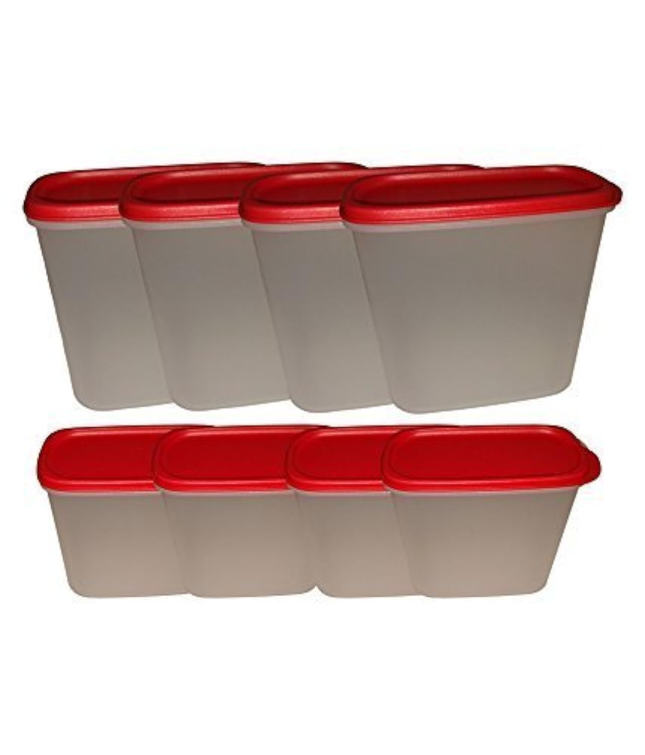 Tupperware New Smart Saver Plastic Container Set, 1.7 Litres, Set Of 9, Multicolour