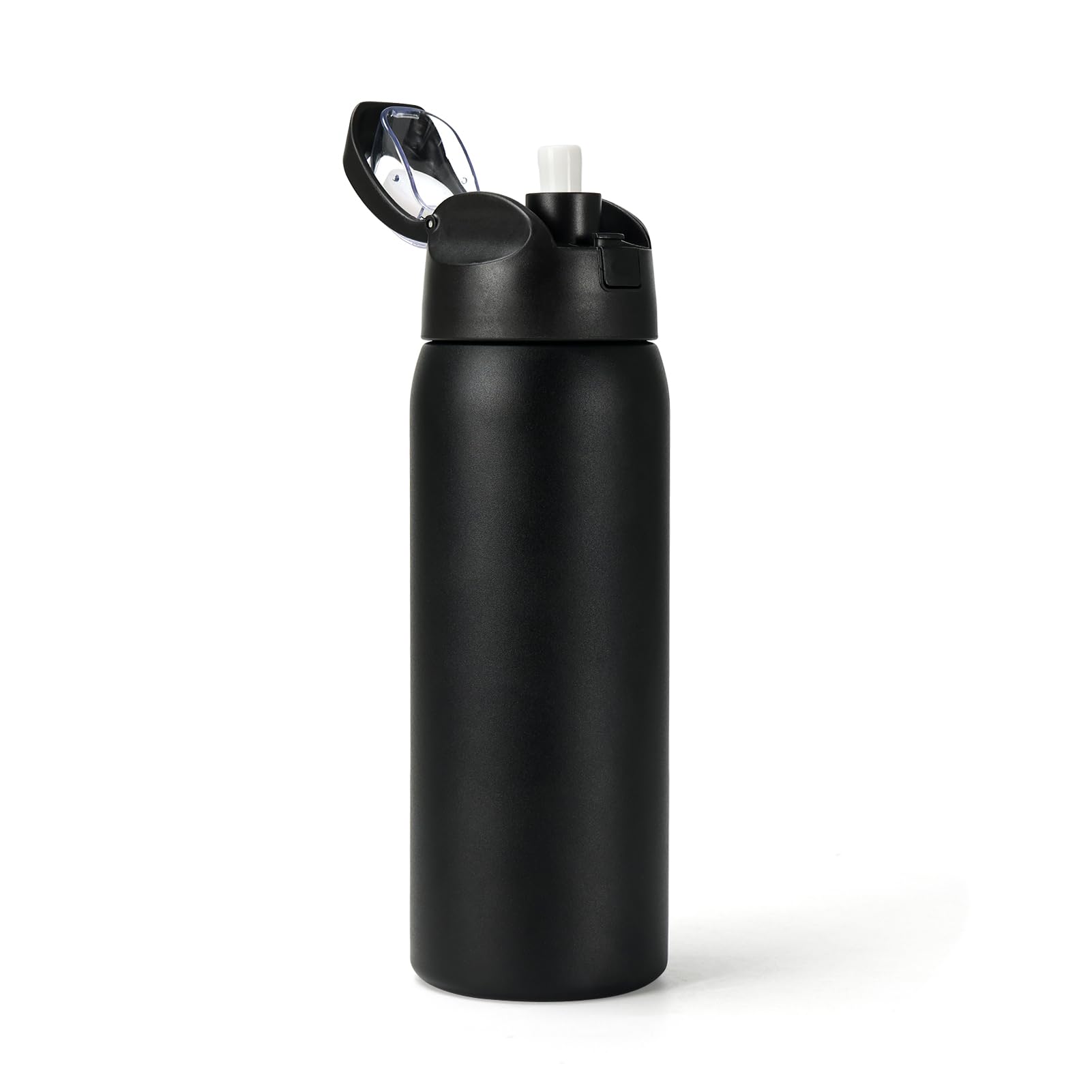 MEBRUDY 32 oz Insulated Water bottle with Straw, Stainless Steel Water bottles With Leak Proof Locking, Keep Cold 24 hours and B