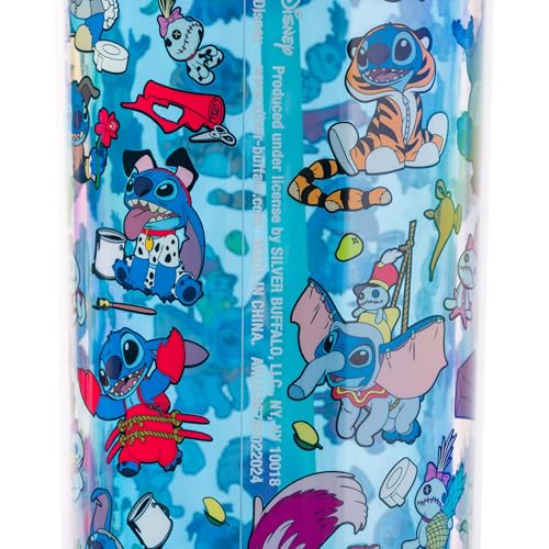 Silver Buffalo Disney Lilo And Stitch Halloween Costumes Plastic Tall Cold Cup With Lid And Straw Featuring Stitch And Scrump, 2