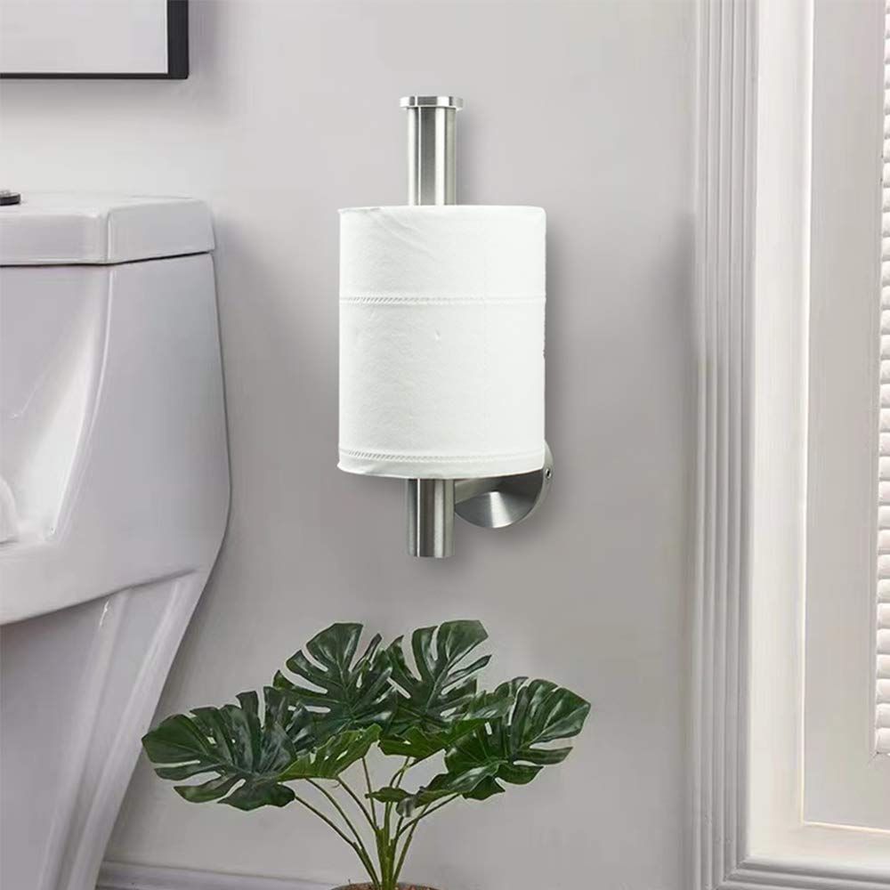 Tocten Toilet Paper Holder-Toilet Paper Roll Holder Wall Mounted For Bathroom, Thicken 304 Stainless Steel Drilling Tissue Paper