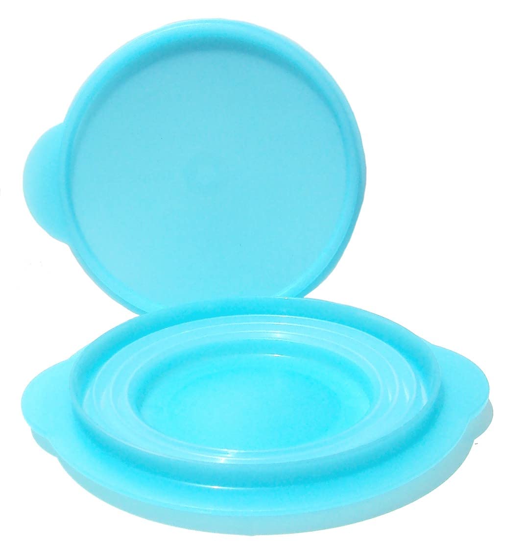 Tupperware Flatout Flexible Storage Container 4 Cup Capacity In Aqua Blue