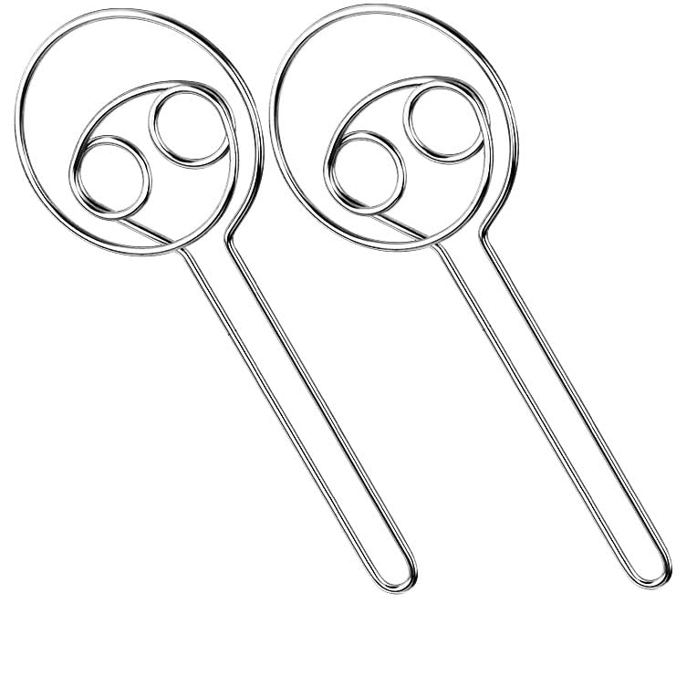Pack Of 2 Kitchen 8.6 Inch Danish Dough Whisk - Large Danish Whisk For Dough Stainless Steel Ring - Traditional Dutch Whisk Baki
