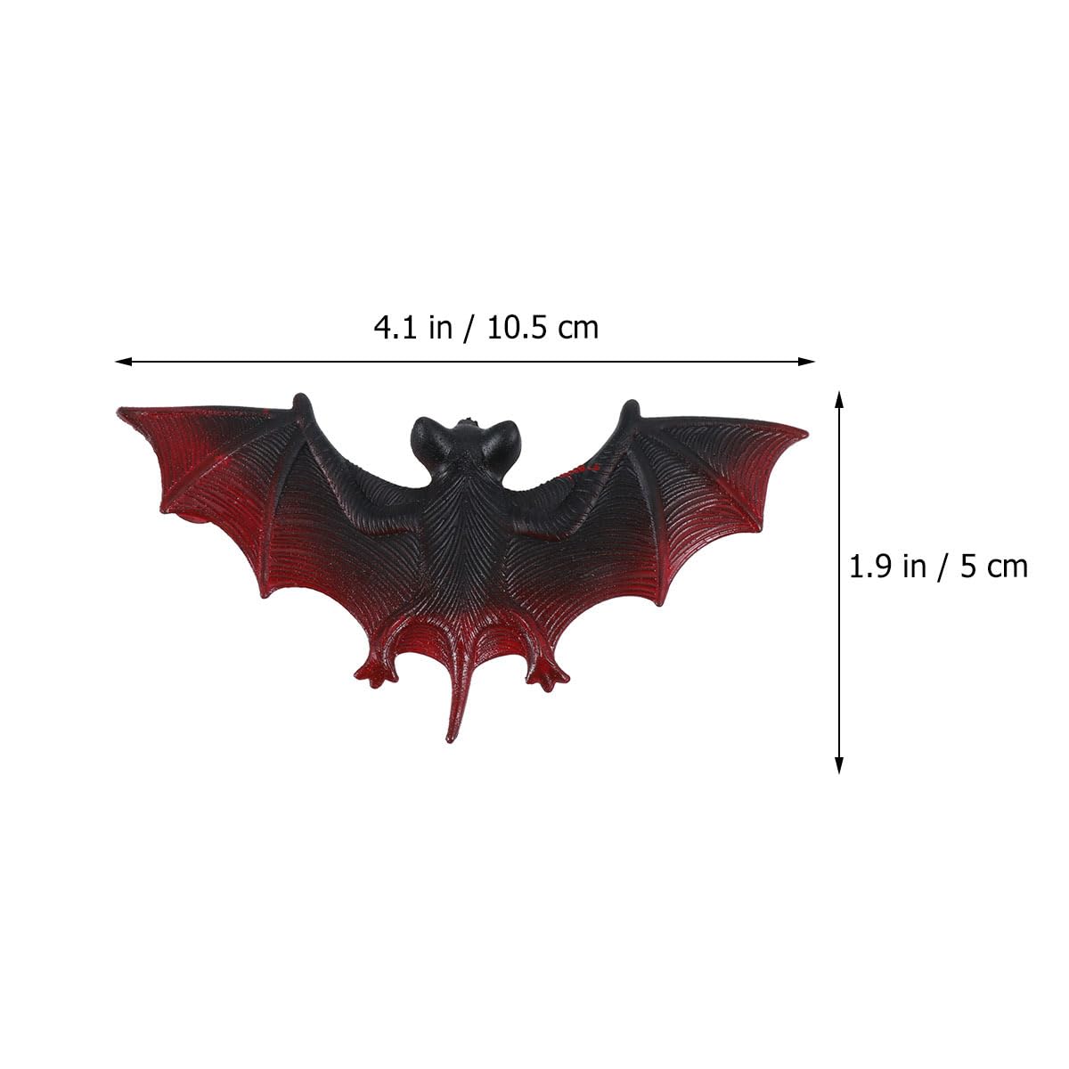 Ciieeo 4pcs Bat Decor Rubber Hanging Home Decor Wall Halloween Party Favors Makeup Stuff Glass Halloween Eve ations Party Hangin