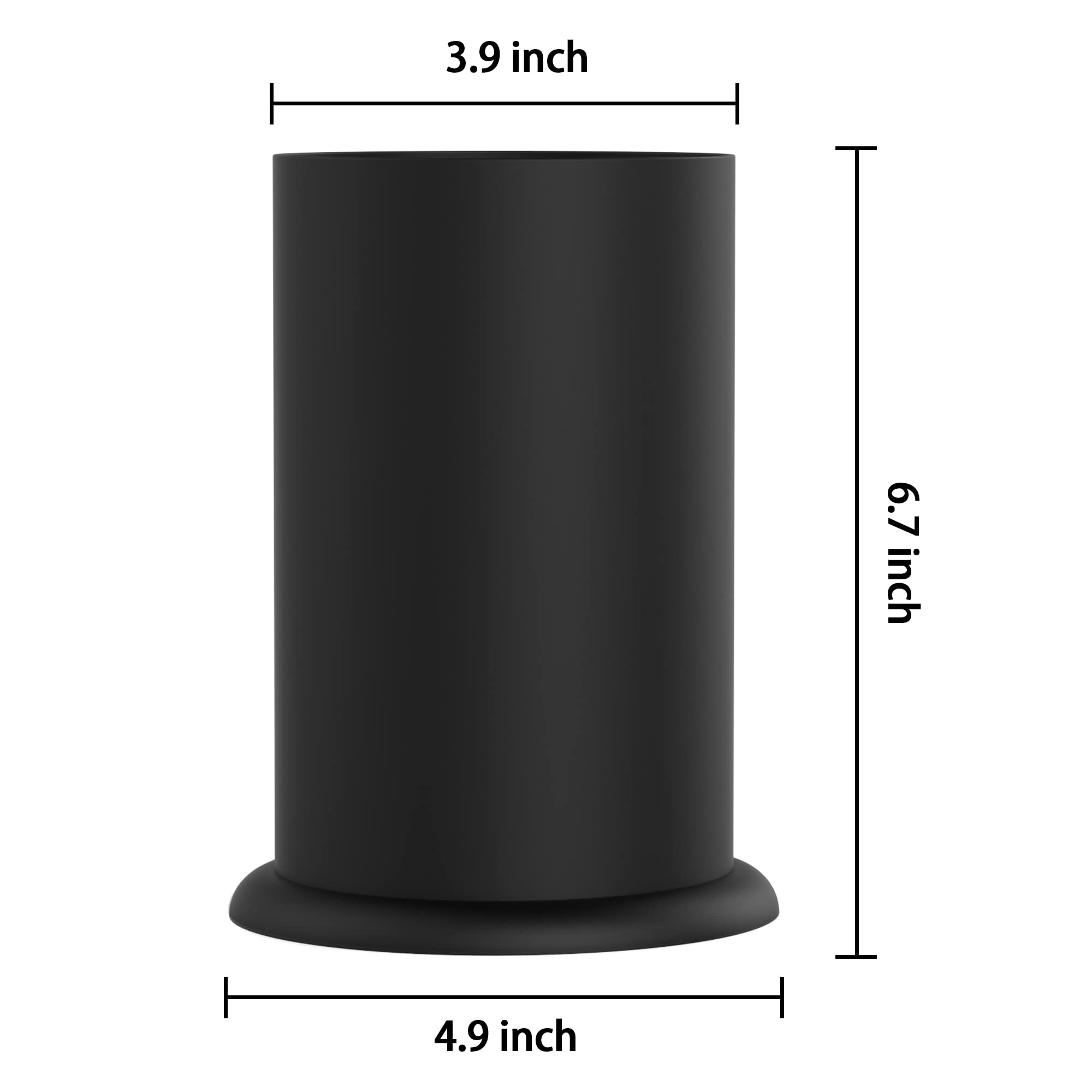 Mylifeunit Straw Holder Dispenser, Stainless Steel Kitchen Utensil Organizer 6.7 '' X 4.9 '', Black