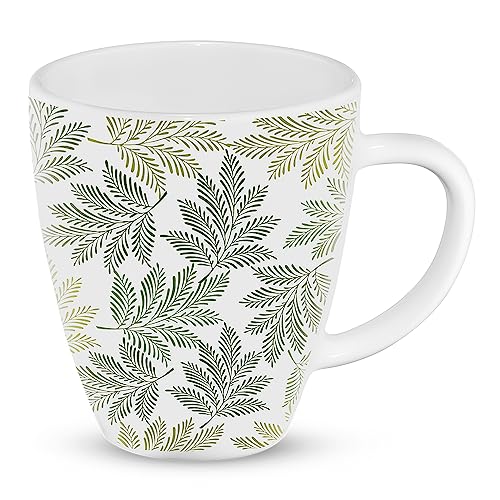 Larah By Borosil Maria Opalware Mug | Set Of 1 Pcs Tea/Coffee Mugs, 400 Ml Each | Microwave & Dishwasher Safe, BoneAsh Free | C