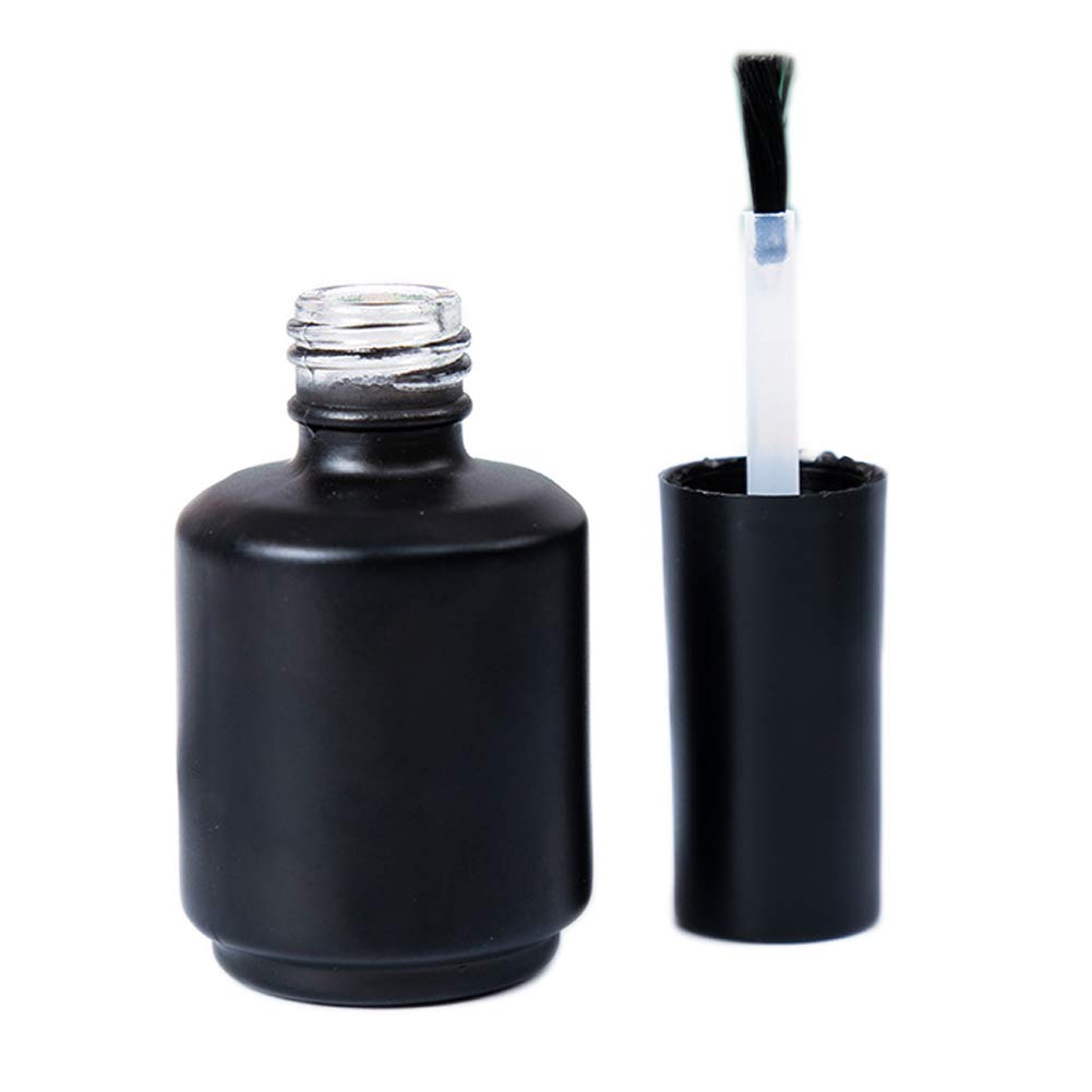 Constore 10Pcs Nail Polish Bottles Vials With Black Brush Cap Nail Art Sample Containers Storage Holder Diy Beauty Tools Refilla