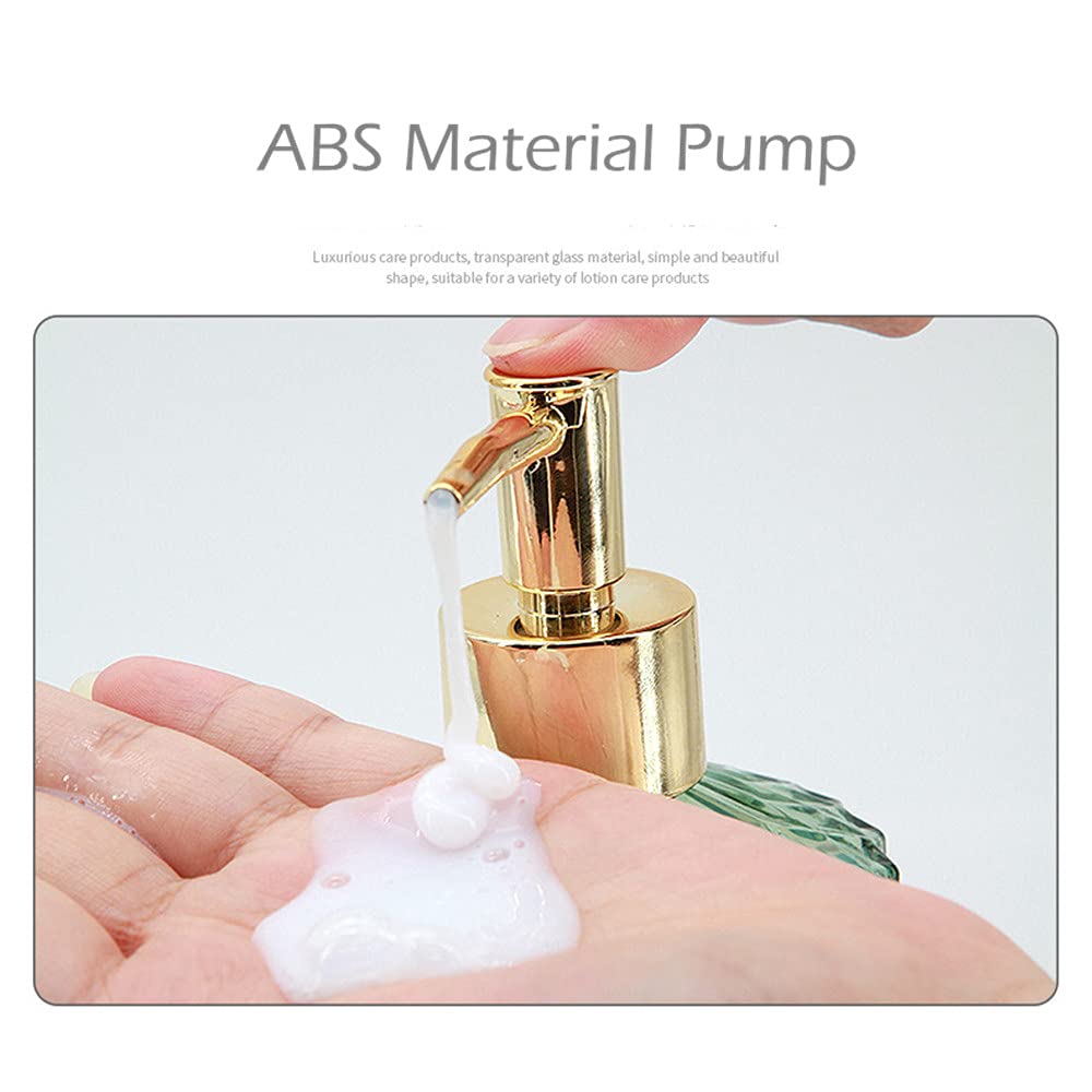 Glass Soap Dispenser With Abs Material Pump Countertop Lotion Hand Soap Dispenser For Bathroom, Elegant Style Kitchen Soap Dispe