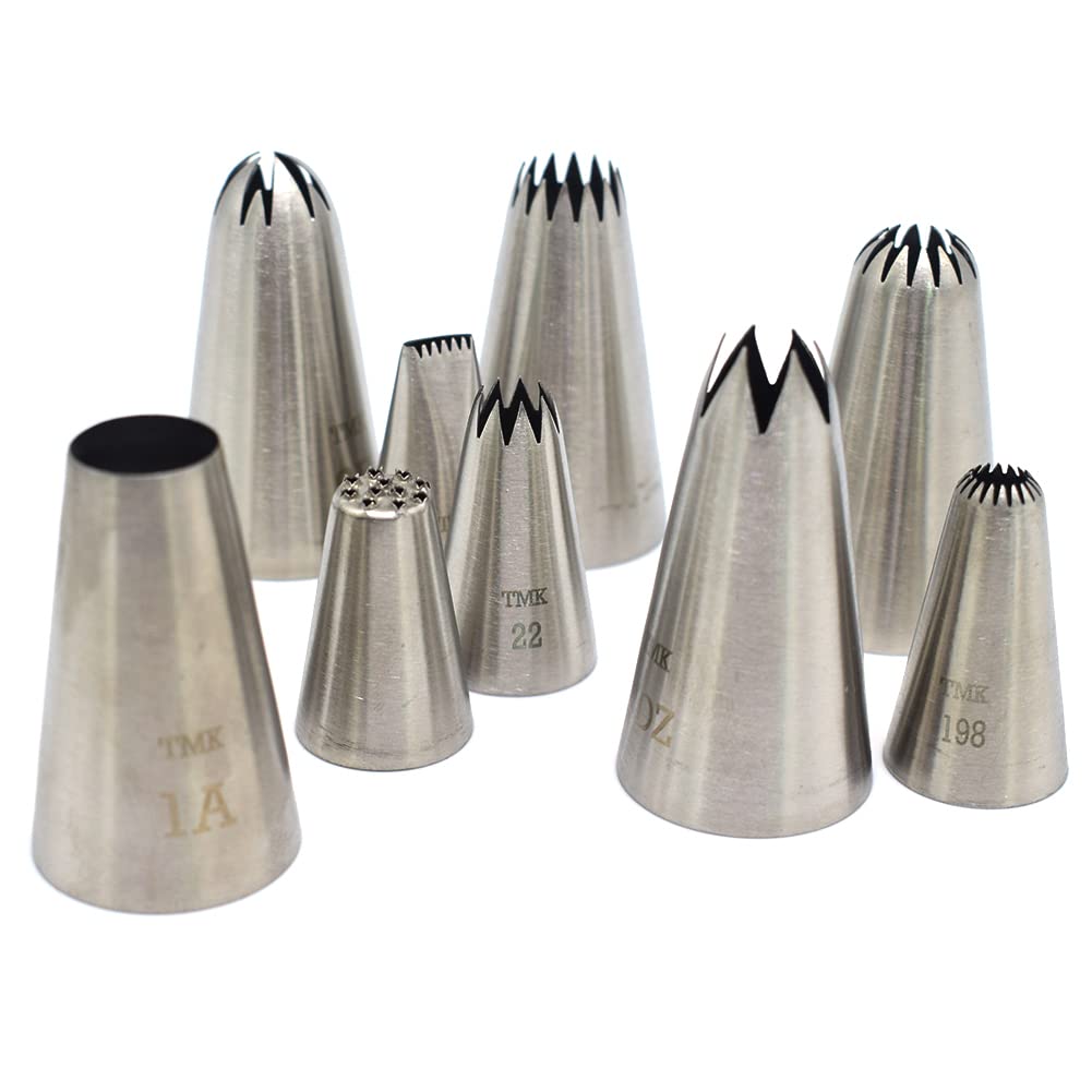 10 Pcs Stainless Steel Seamless Icing Nozzles Large Nozzle Nozzle Cake Decorating Tools