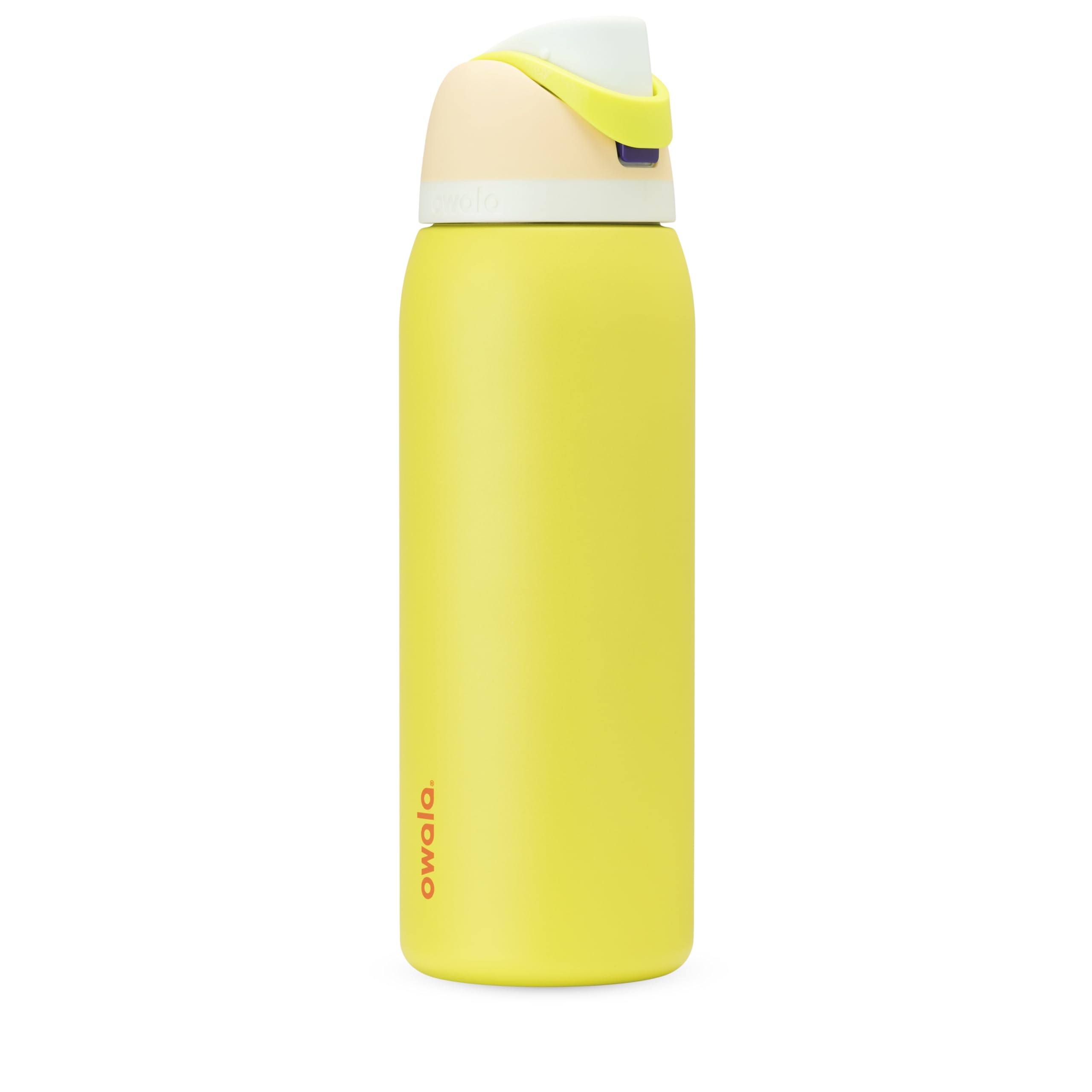 Owala FreeSip Insulated Stainless Steel Water Bottle with Straw, BPA-Free Sports Water Bottle, Great for Travel, 40 Oz, Lemon Li