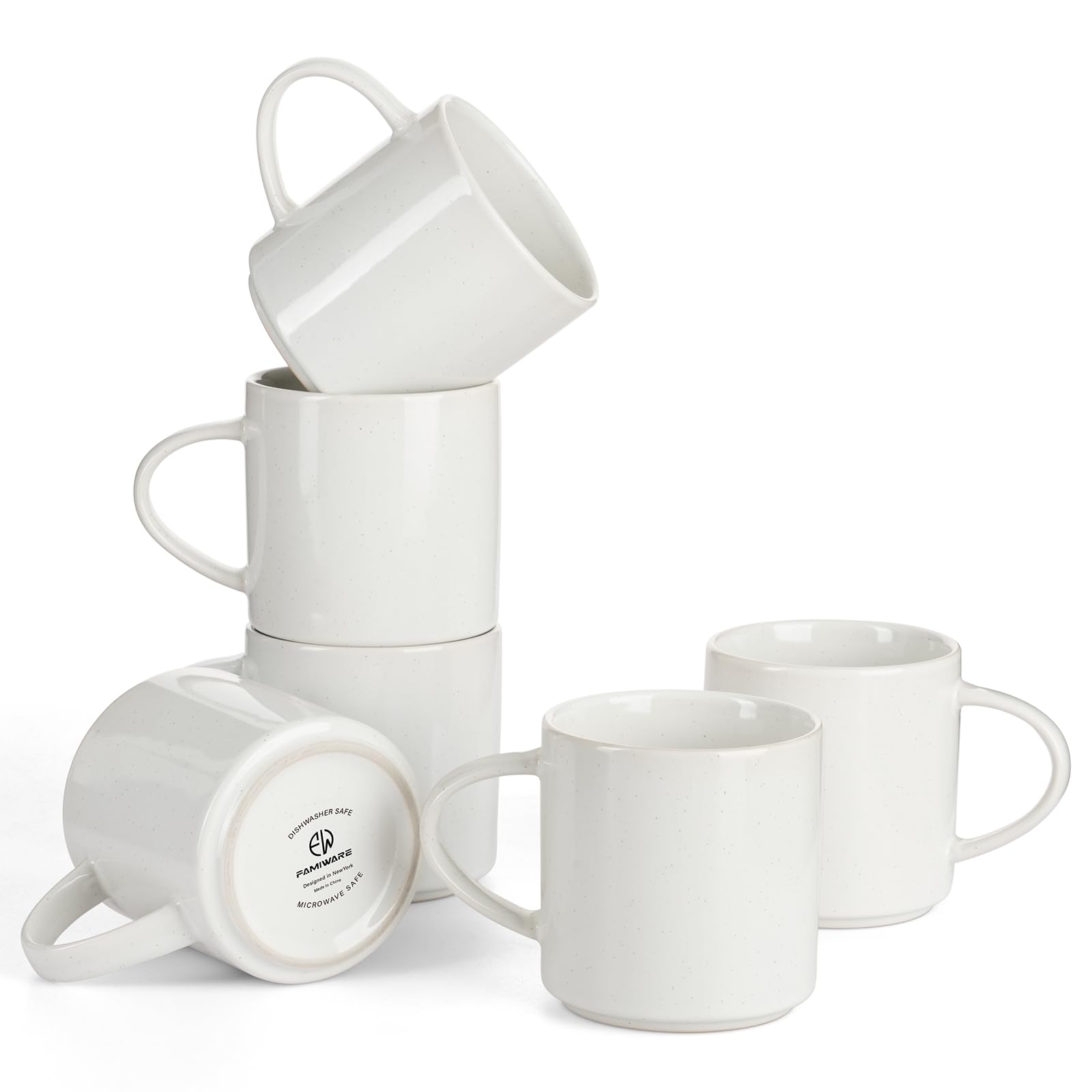 famiware Nebula Coffee Mug, 12 oz Ceramic Stoneware Mugs Cups Set of 6
