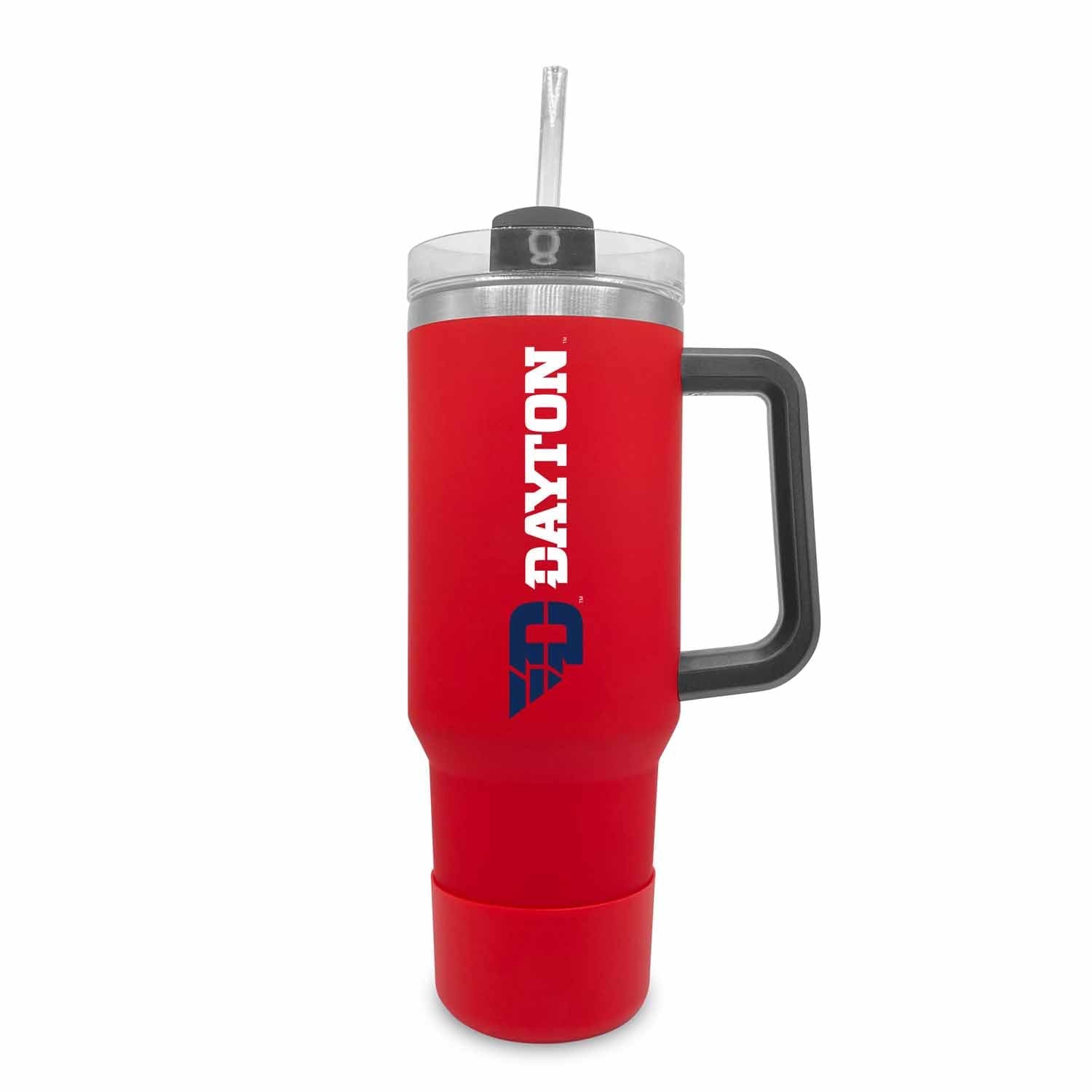 Campus Colors College & University 40 oz Travel Tumbler With Handle - Dual Option Lid With Straw - Vacuum Insulated Stainless St
