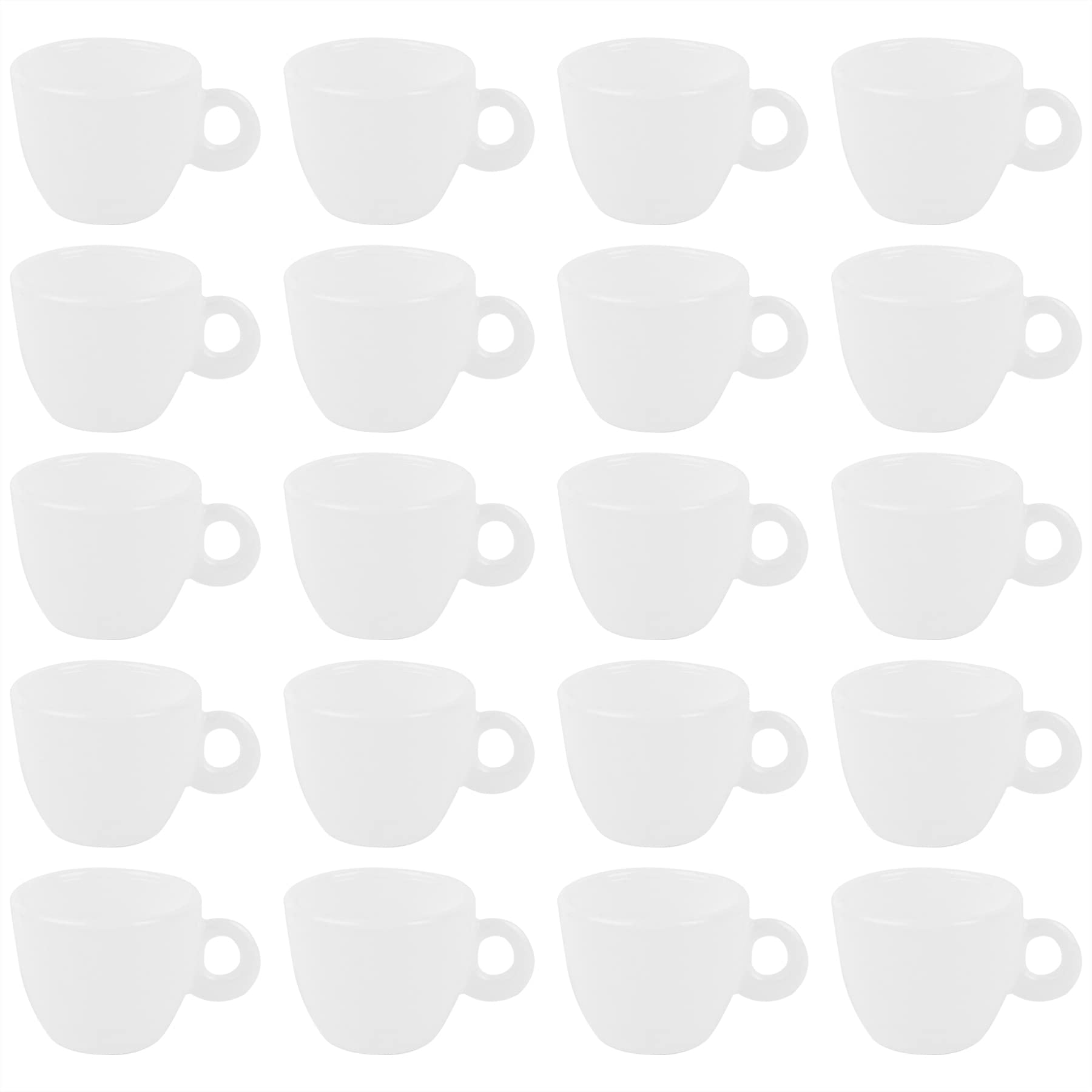 AUEAR, 20 Pack Mini Coffee Mug Tea Miniatures White Cup Food Kitchen Room Decoration Accessories