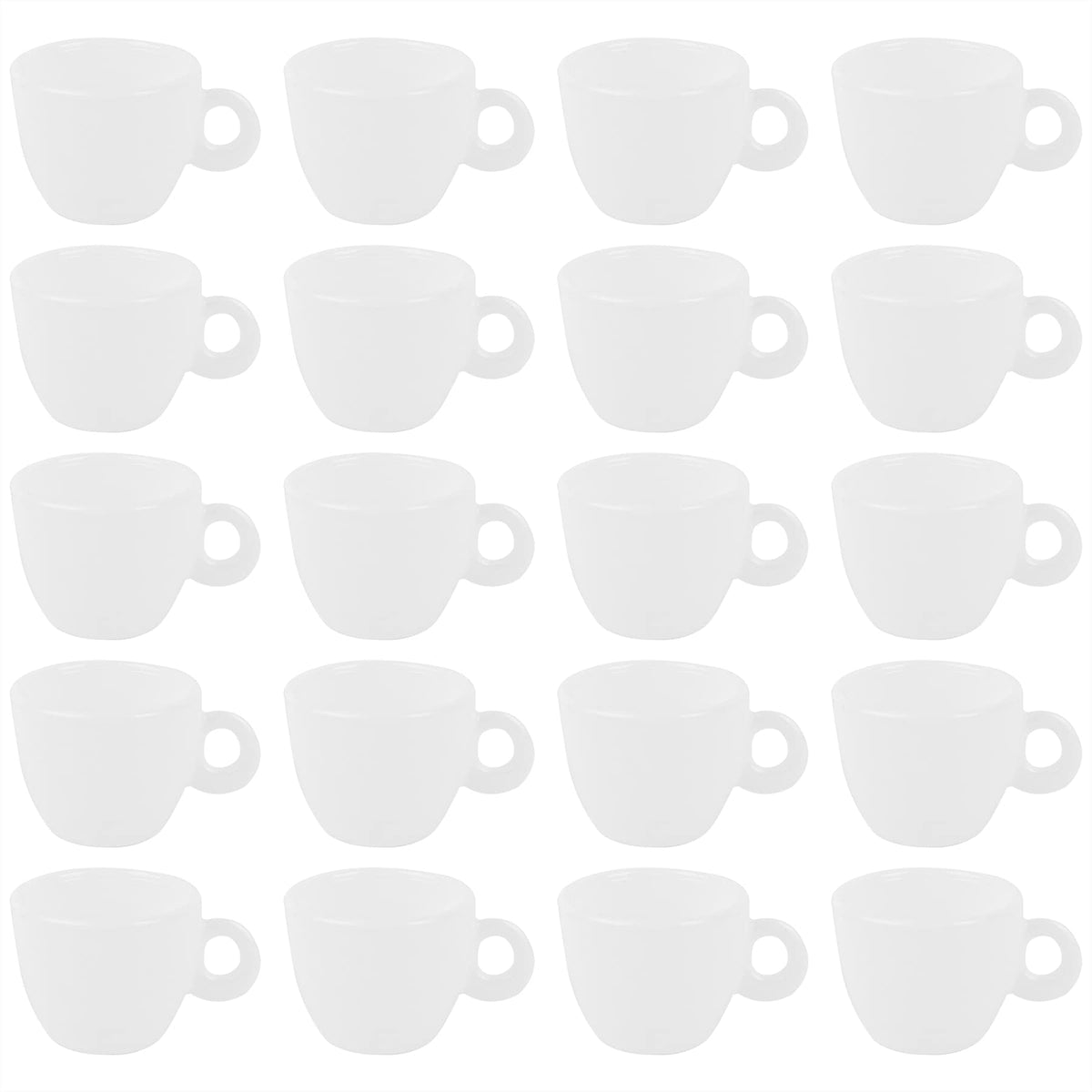 AUEAR, 20 Pack Mini Coffee Mug Tea Miniatures White Cup Food Kitchen Room Decoration Accessories