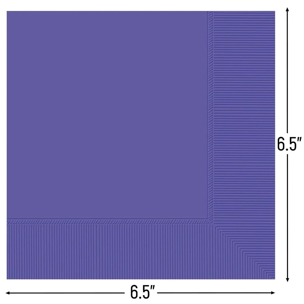 New Purple 2-Ply Luncheon Napkins - 6.5 (Pack Of 40) - Vibrant Paper Napkins - Perfect For Events & Parties