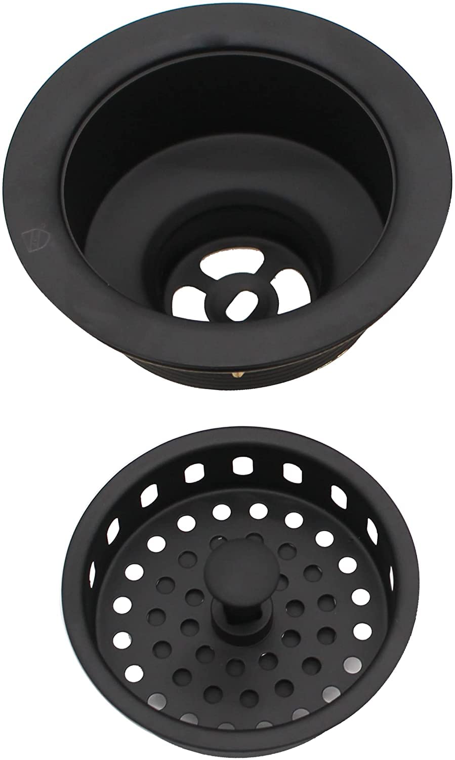 Westbrass R214-62 3-1/2-Inch Large Post Style Kitchen Sink Basket Strainer, Matte Black