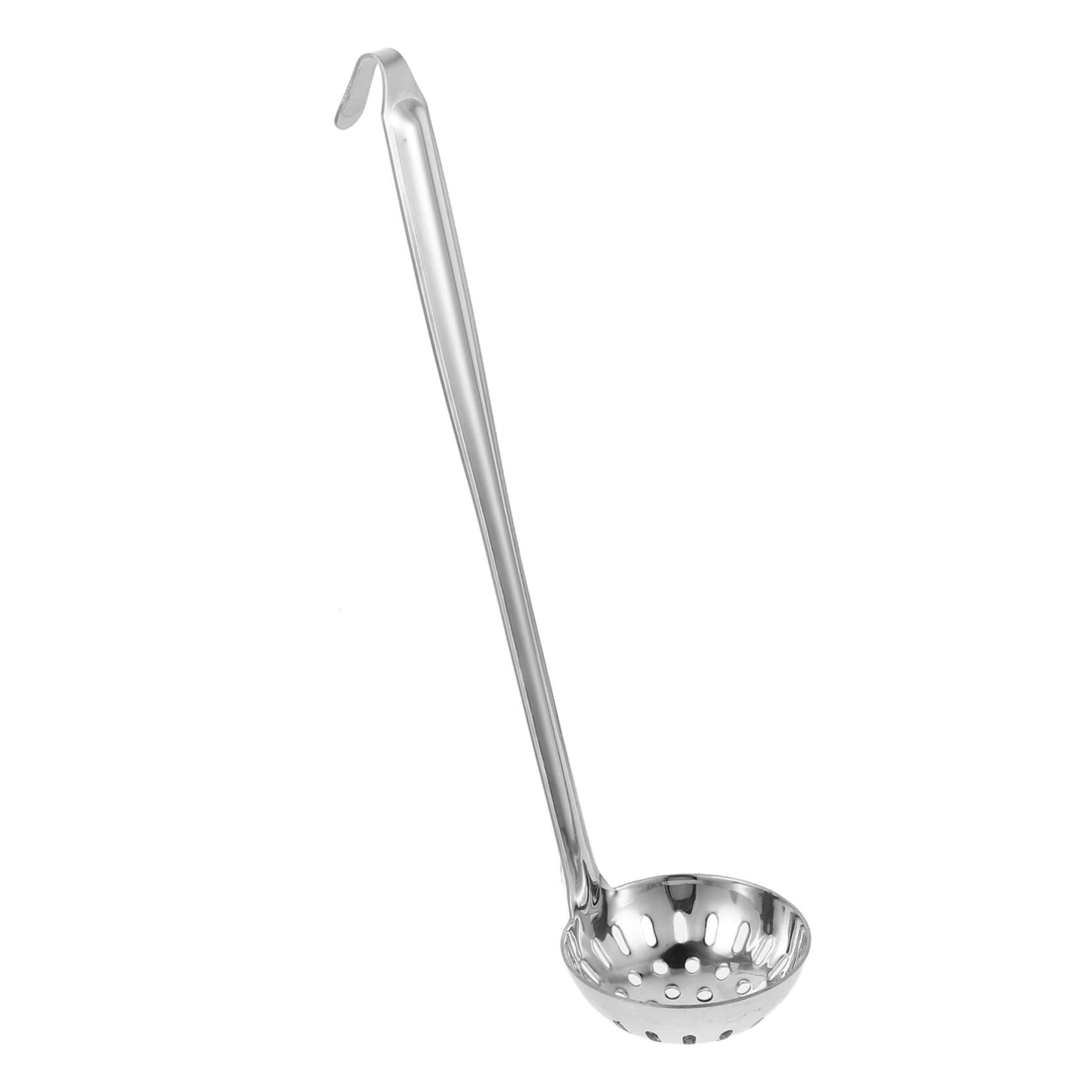 HEALEEP Serving Slotted Spoon: Long Handle Slotted Ladle With Hanging Hook For Cooking Serving  Stainless Steel Strainer Ladle 