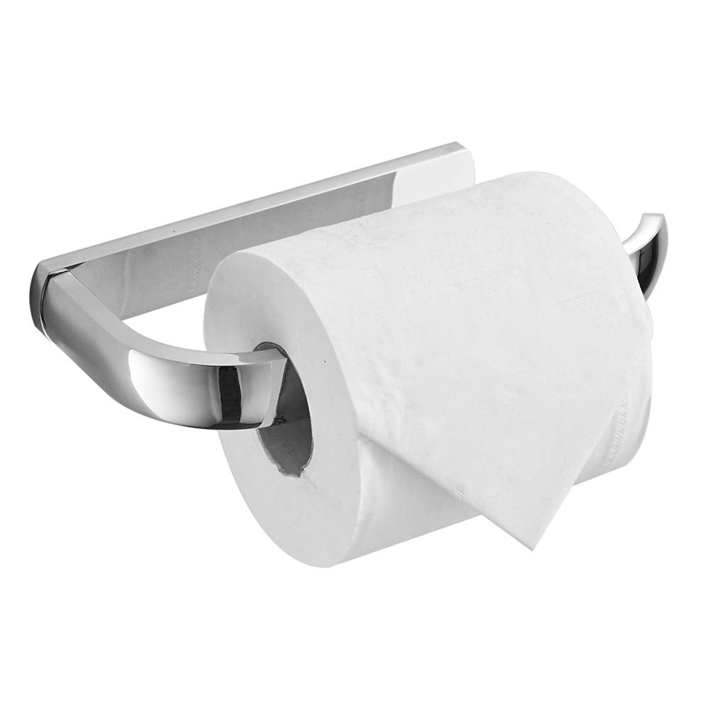 Besy Brass Toilet Tissue Paper Holder Polished Chrome Bathroom Accessories Fixtures Wall Mounted, Rust Protection
