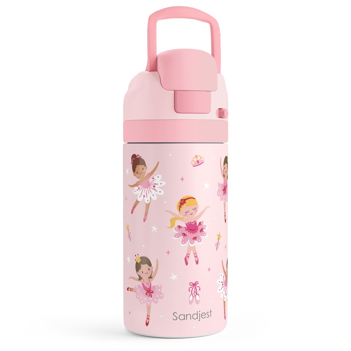 Ballet Kids Insulated Stainless Steel Water Bottle 16 Oz, Travel Tumbler for School, Sports for Girls, Birthday, Back To School