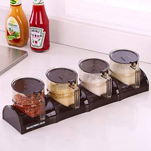 Homies International Plastic Spice Container  4 Pieces, Clear