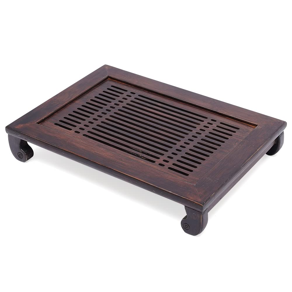 Gongfu Tea Set Tea Tray Natural Bamboo Rectangle Chinese Tasteful Tea Table Tray Wood Water Storage Saucer Plate
