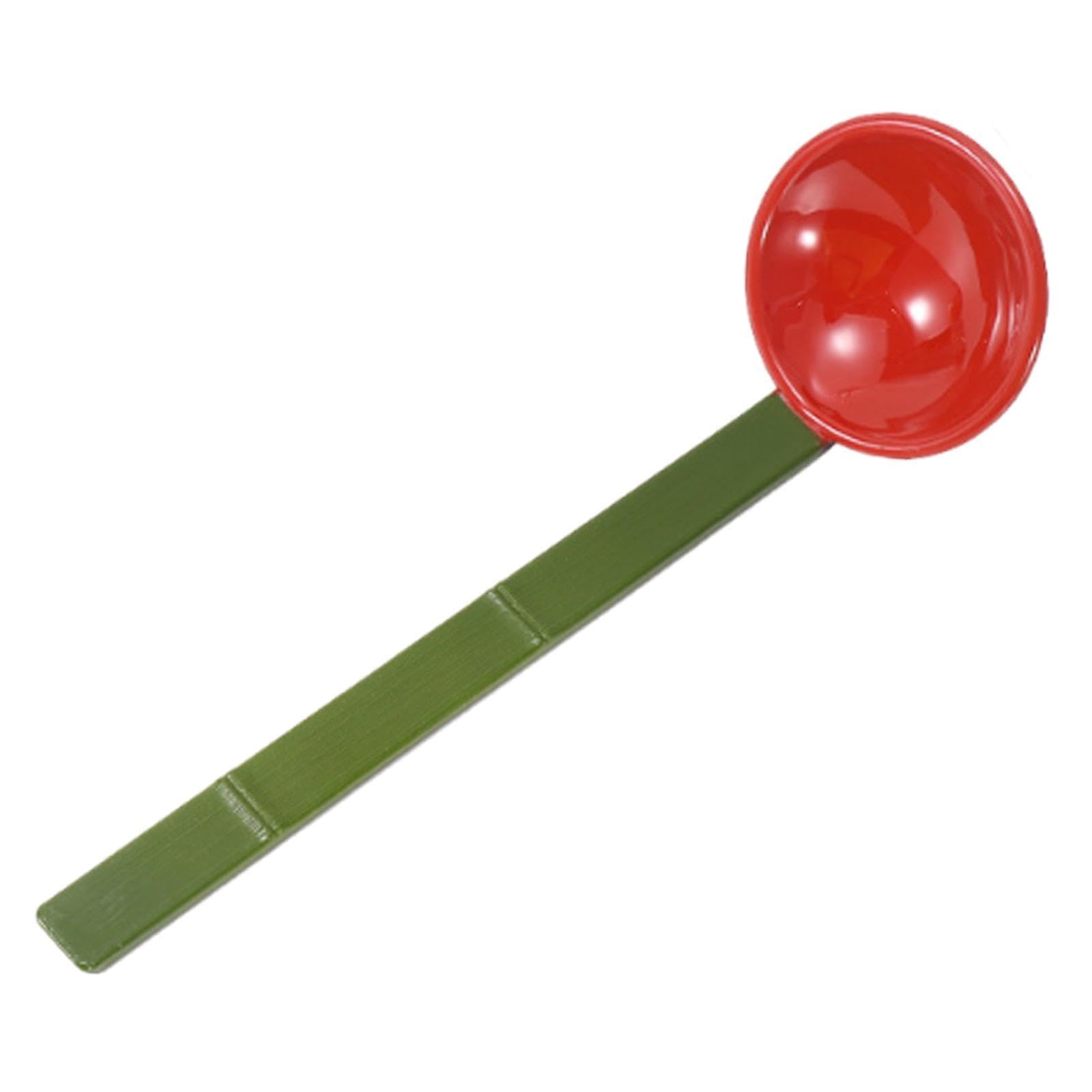 Atorse Soup Ladle Spoon Long Handle Mixing Spoon For Pancake Batter Home Restaurant Green