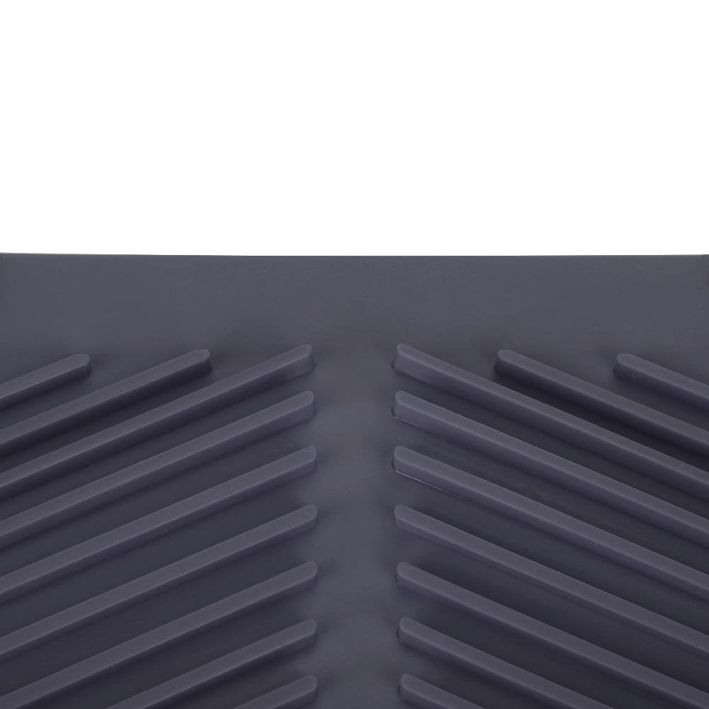 Rectangle Silicone Drain Mat Drying Dishes Pad Heat Resistant Slip Proof Tray Brush Drainer Cloth Drainer Drainer (Grey)