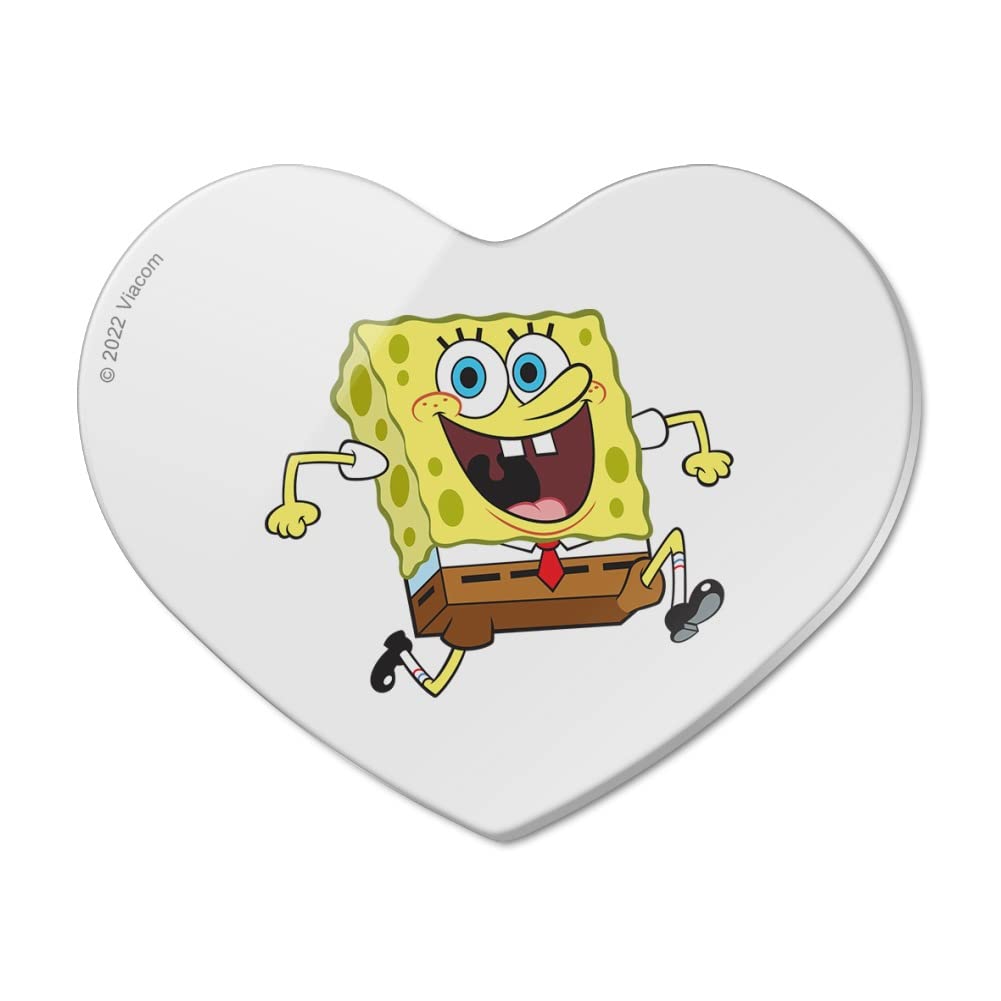 Running Spongebob Heart Acrylic Fridge Refrigerator Magnet