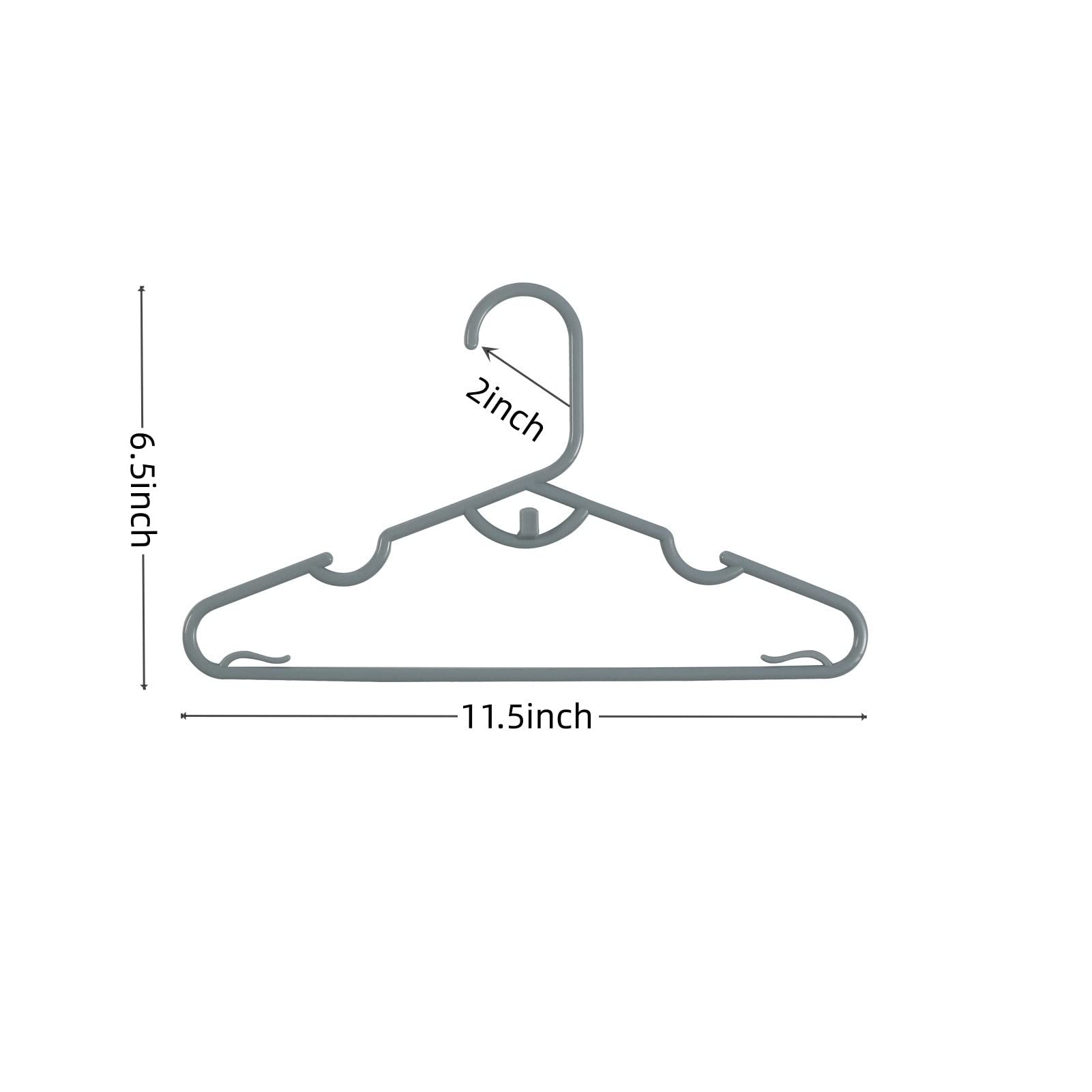 40Pcs Grey Baby Nursery Closet Hangers,Non-Slip Laundry Infant Pant Hanger For Newborn Clothes Gift,Stackable Hangers,Save Space
