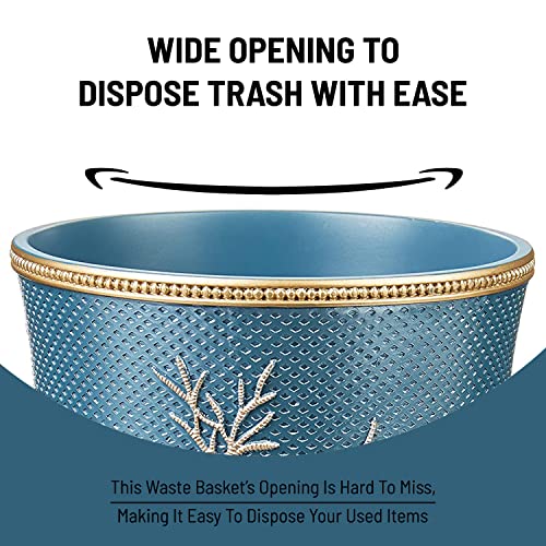 Popular Bath 942668 Capri, Waste Basket, Slate Blue