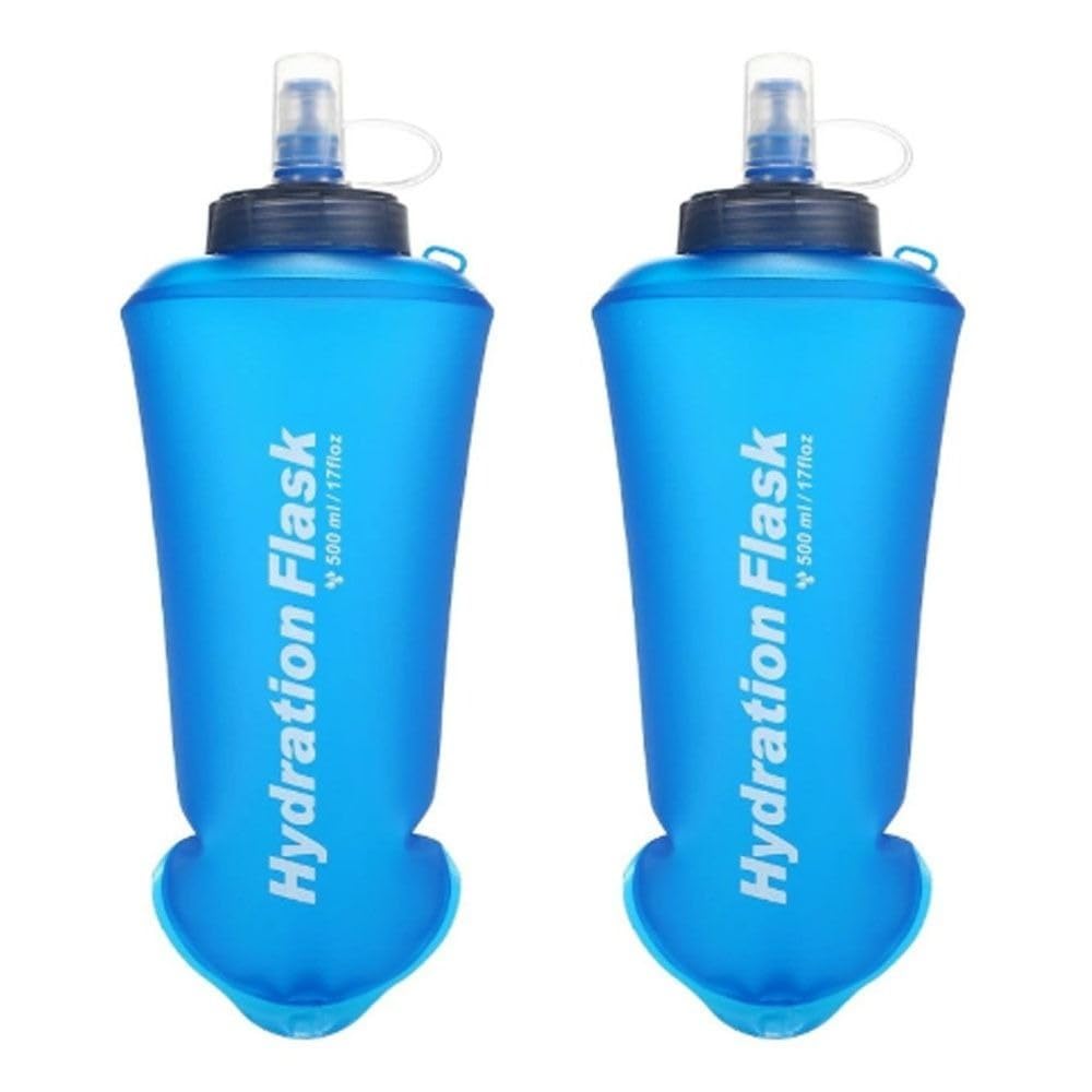 Foldable TPU Water Bottles  LeakProof Sports Flask for Running Cycling Hiking, Portable Collapsible Hydration Reservoir with P