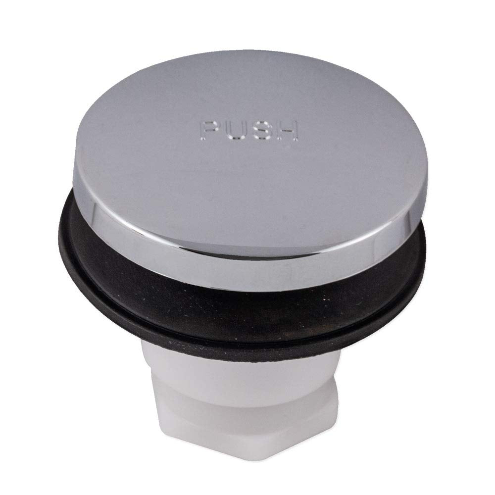 Ez-Flo Abs Tip-Toe Drain Stopper With Rubber Seal, 3/8 Inch Thread, Chrome Plated, 35229