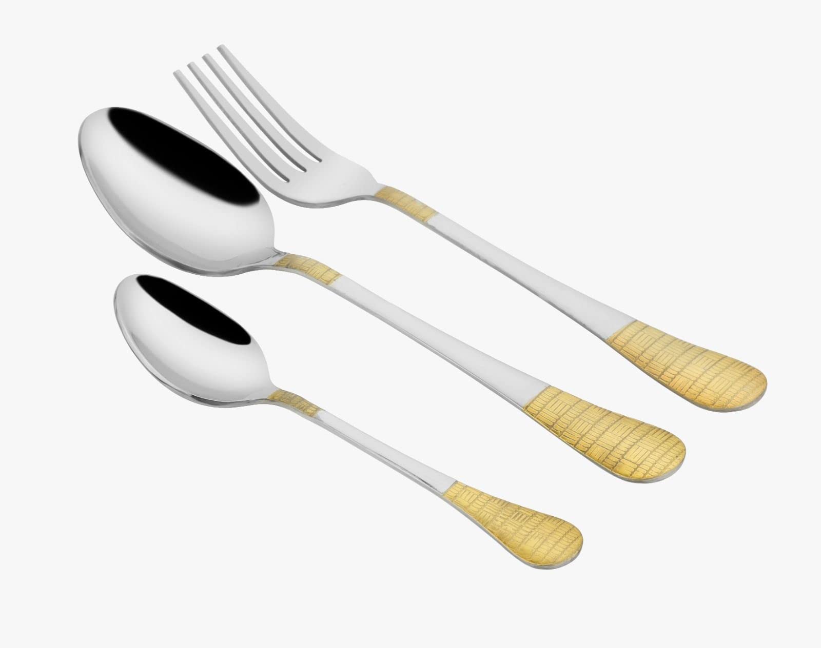 Nora 24 Karat Like Gold Plated Cutlery Set  18Pcs | Or | Kanak Masala Box/Spice Box/Storage/Organiser For Kitchen (Dia9 Inch)