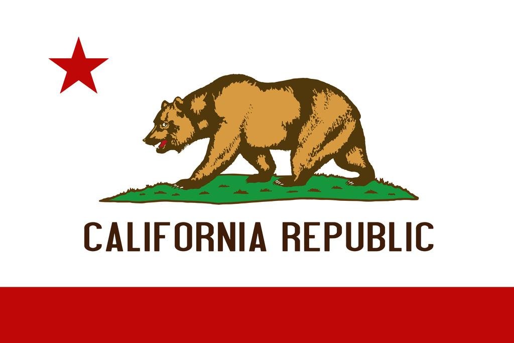 California Republic Bear State Flag Secession Secede Independent Union Country Leave United States Declare Independence Cool Wal