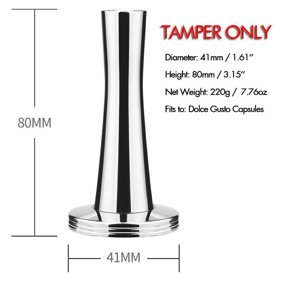 Stainless Steel Espresso Coffee Tamper Filling Tool Compatible With Nespresso Vertuoline Original Pods 41Mm