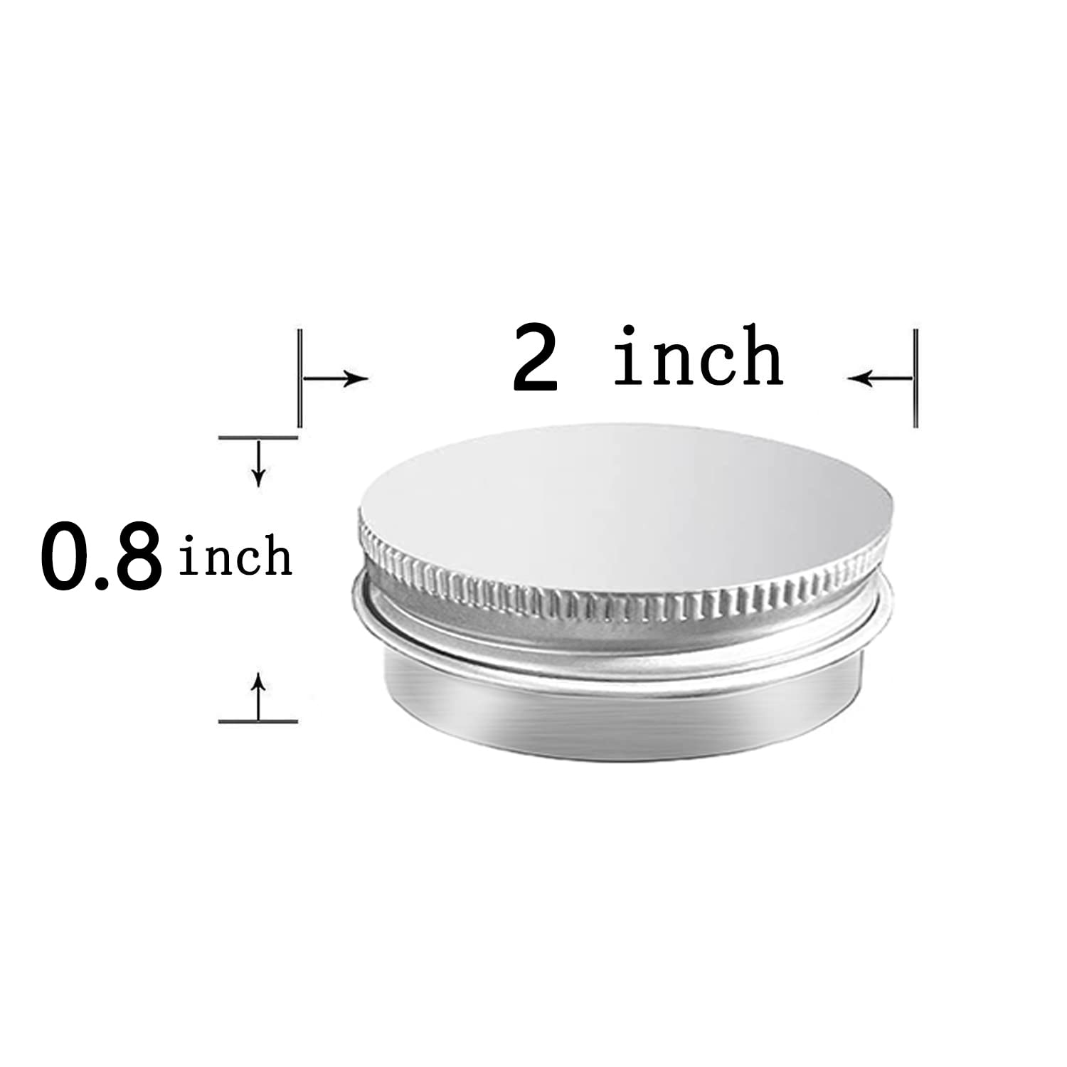 20 Pack 1 Oz Aluminum Tin Jar With Screw Lid 30 Ml Round Refillable Containers