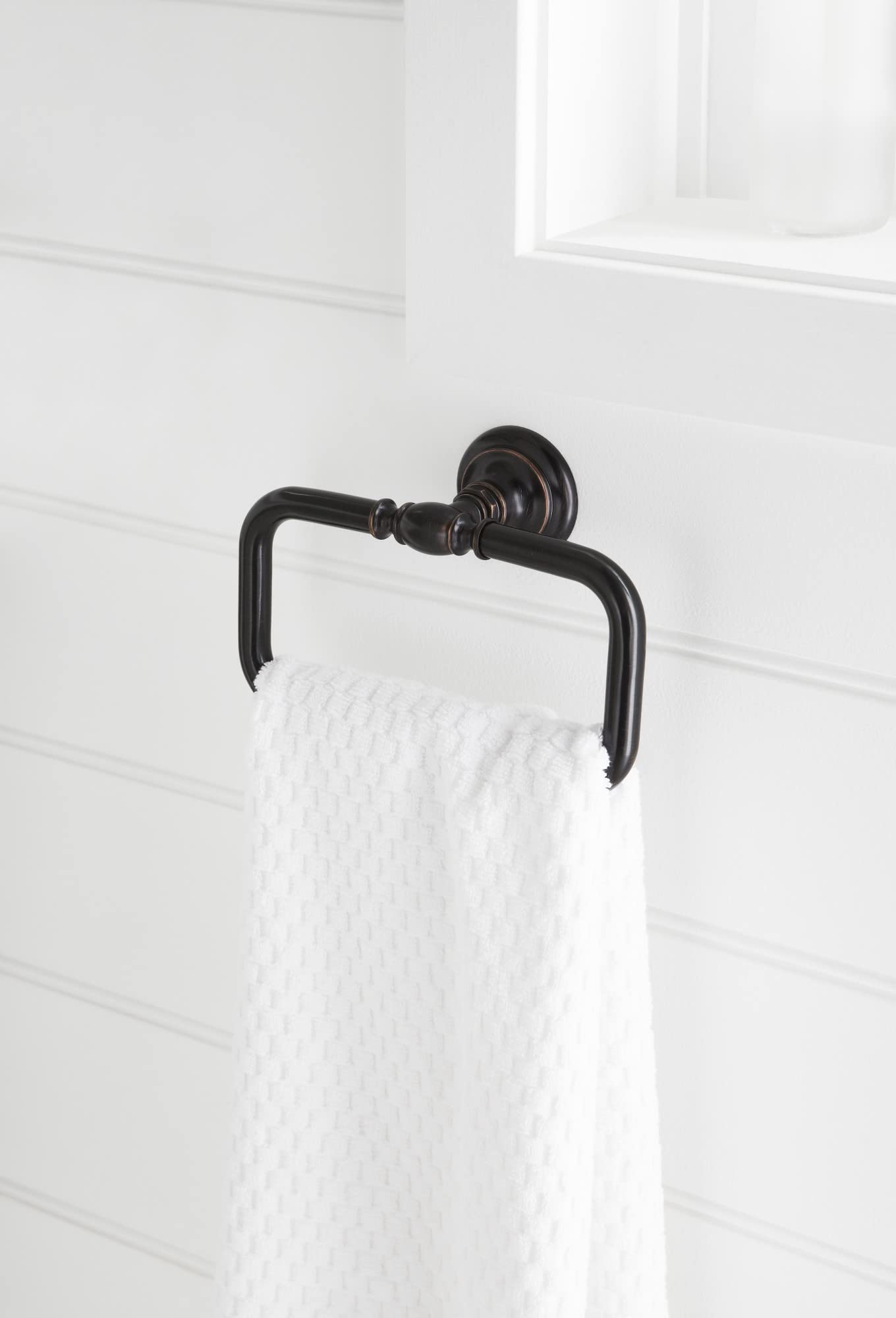 Kohler K72571-Bl Artifacts 8'' Towel Ring Matte Black