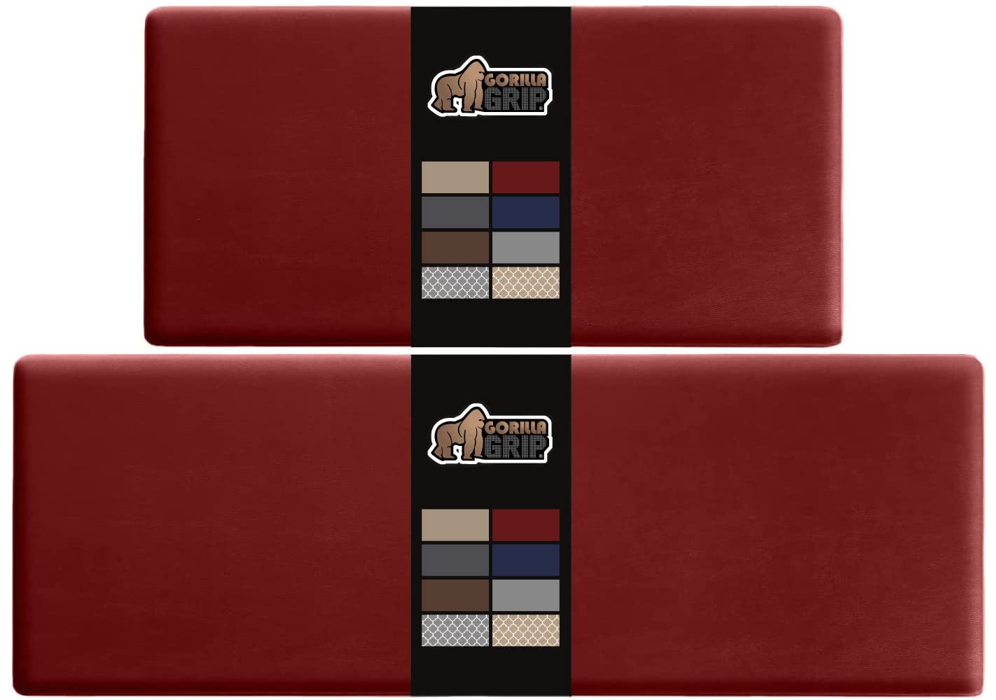 Gorilla Grip Set Of 2 Anti Fatigue Cushioned Waterproof, Stain And Scratch Resistant Kitchen Floor Mats, Ergonomic Standing Offi