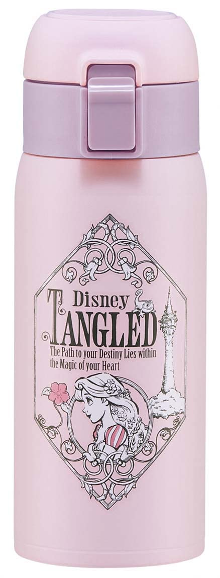 Skater STOT3A Hot and Cold Retention, Stainless Steel Mug, 11.8 fl oz (350 ml), OneTouch Opening, Disney Rapunzel