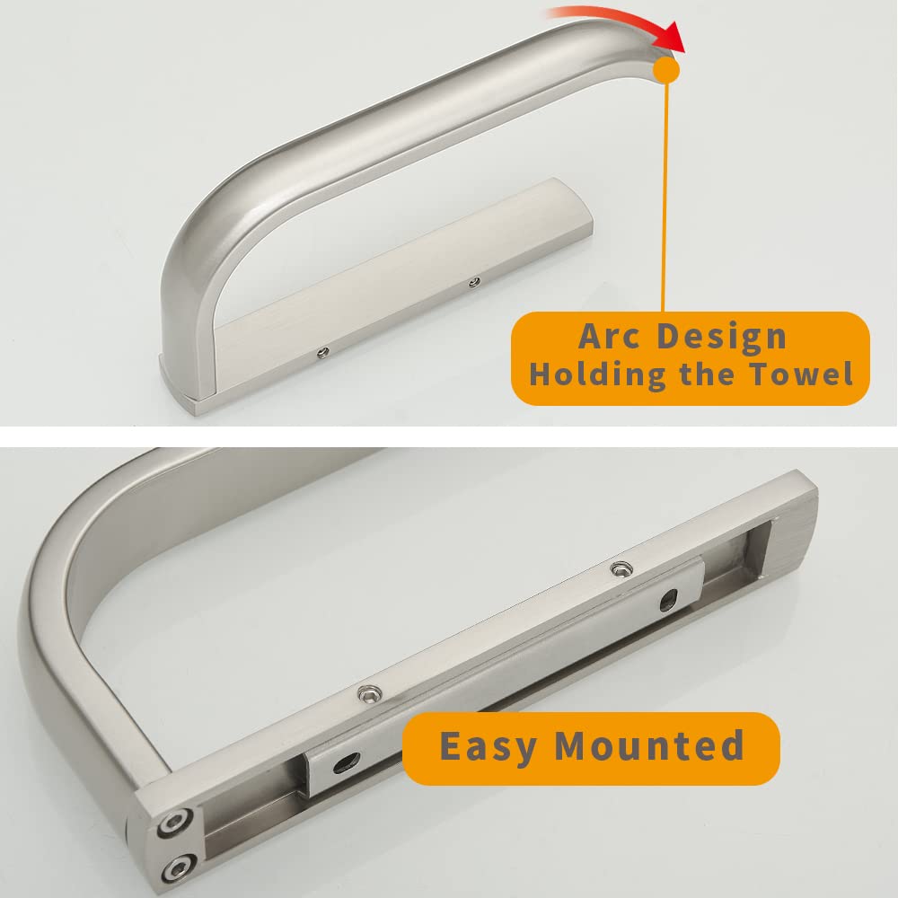 BESy Brass Toilet Tissue Paper Holder Brushed Nickel Bathroom Accessories Wall Mounted  Rust Protection