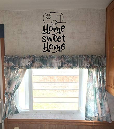 Home Sweet Home Camping Rv Decals - Vinyl Camper Decals - Outdoor Decals For Rv Trailers - Rv Camper Decals Sayings For Wall Dec